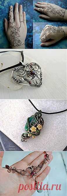 Wire Wrapped Henna Slave Bracelet by RachaelsWireGarden on deviantART