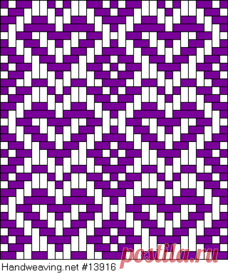 Weaving Draft Hearts-flowers, Judie Eatough, 2004-2015, #13916