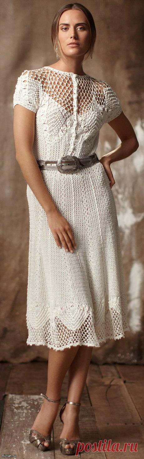 Винтажное платье крючком.