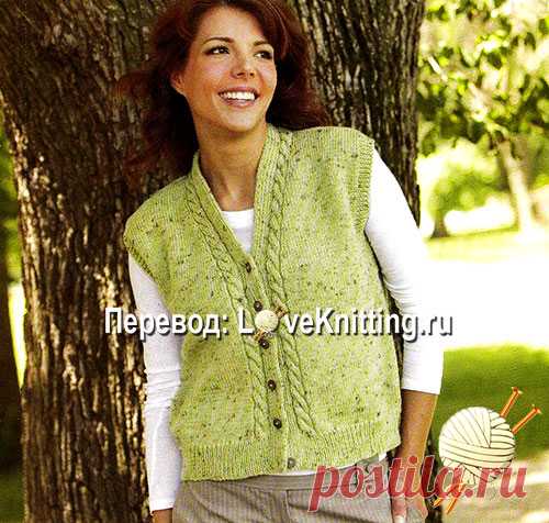 Шерстяной жилет | Loveknitting.ru