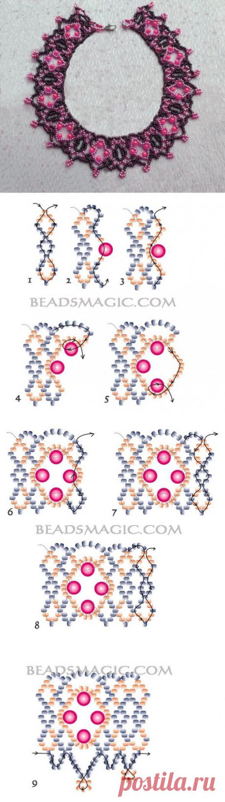 Колье из бисера &quot;Дели&quot;
