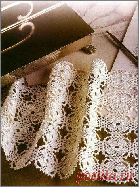 ВЯЖЕМ МОТИВАМИ, САЛФЕТКА, ДОРОЖКА, СКАТЕРТЬ.