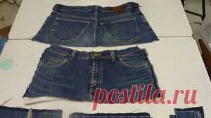 Как сшить новую юбку любого размера из старых джинсов, без применения выкройки | УТИЛИТАРНОЕ РУКОДЕЛИЕ