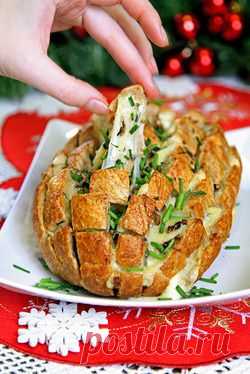 Сырный хлеб с грибами - кулинарный рецепт.