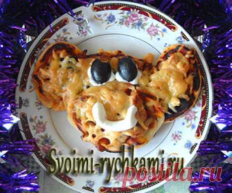 Маленькие пиццы-обезьянки. Рецепт с пошаговыми фото