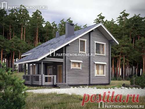 Проект деревянного дома в технологии строительства из бруса ДГ 146-1