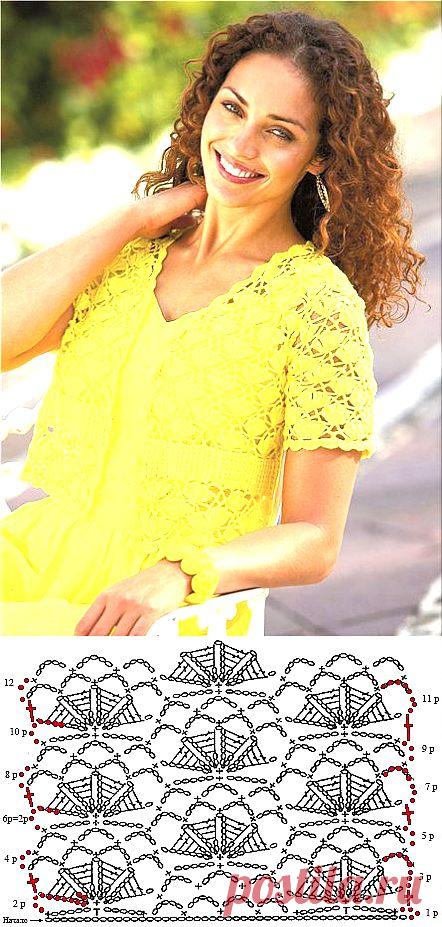 Узор + МК по безотрывному вязанию.