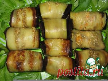 Рулеты из баклажан по-кавказски - кулинарный рецепт