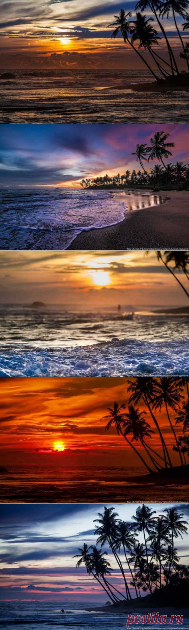 (+1) тема - Потрясающе красивый закат на Шри-Ланке | Непутевые заметки