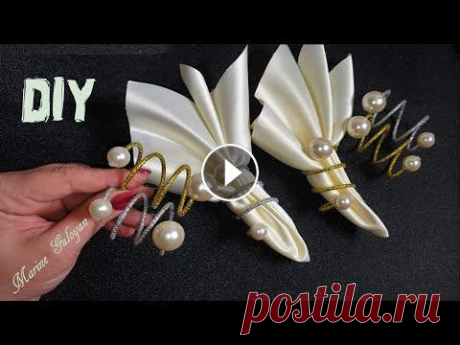 Кольца для салфеток +как правильно сложить салфетки napkin rings#Marine_DIY_Guloyan ✔Клей 100шт ✔В помощь для развития канала ✔Пинцет ✔Мой инстаграм ✔Мой второй канал ✔Все мои работы из конфет ✔Бонбоньерки...