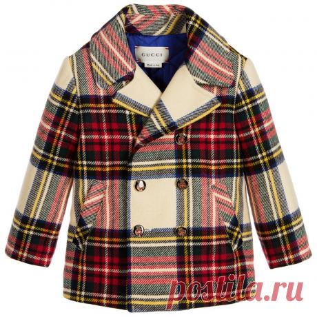Gucci - Baby Boys Wool Tartan Padded Coat | Childrensalon