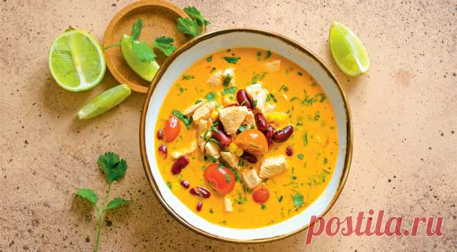 Суп с красной фасолью и куриным филе, пошаговый рецепт с фото