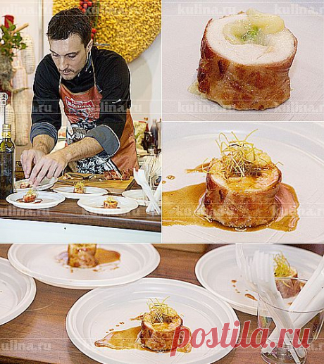 Домашний рождественский рулет из курицы от шеф-повара ресторана Sorbetto Андреа Гриджонич (Andrea Grizonic) – рецепт приготовления с фото от Kulina.Ru