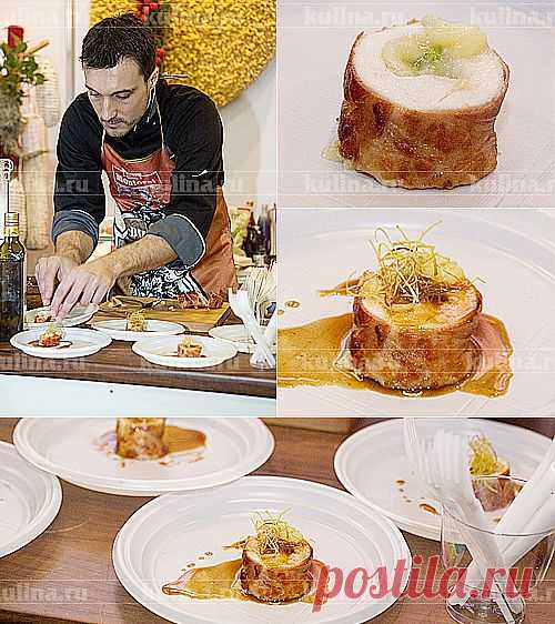 Домашний рождественский рулет из курицы от шеф-повара ресторана Sorbetto Андреа Гриджонич (Andrea Grizonic) – рецепт приготовления с фото от Kulina.Ru