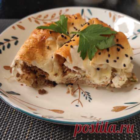 Пирог с мясом из лаваша | Креаликум