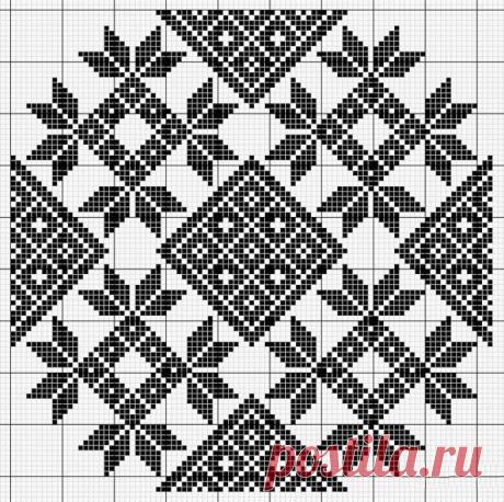 Схемы для филейного вязания: витееватые узоры