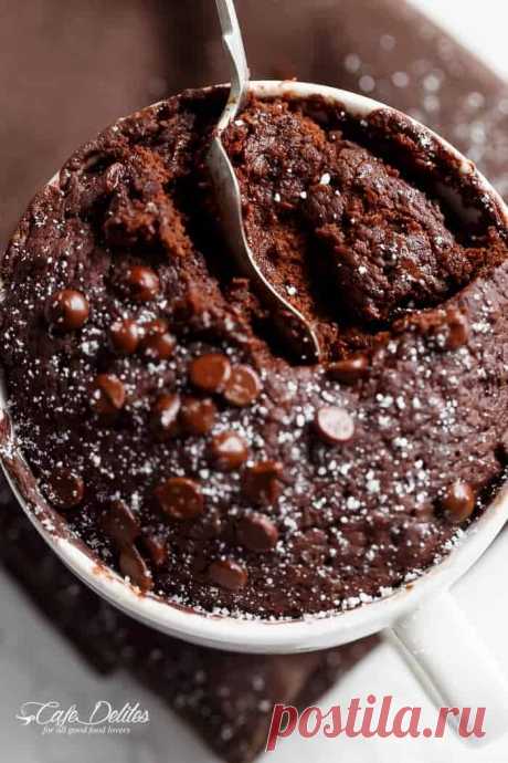 Low Fat Chocolate Mug Cake - Cafe Delites