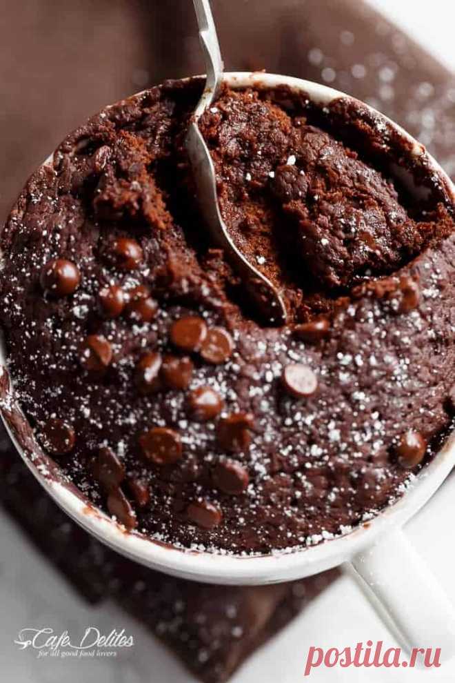 Low Fat Chocolate Mug Cake - Cafe Delites