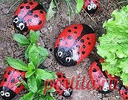 Расписные камушки для сада!