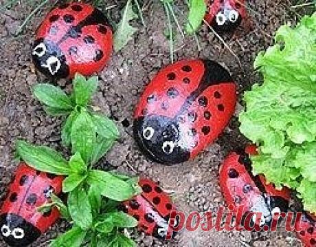 Расписные камушки для сада!