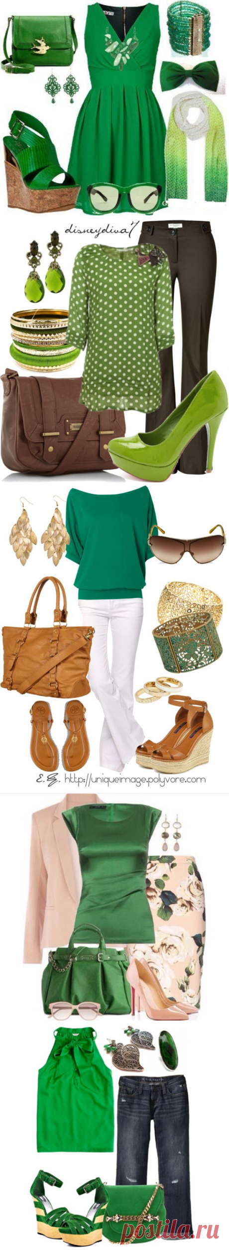 Летние луки в зеленом цвете — Модно / Nemodno