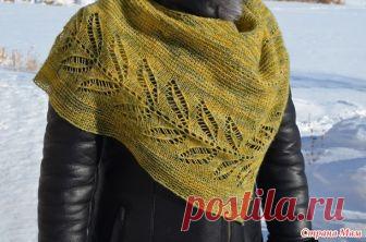 Шаль-бактус Листья. - Страна Мам