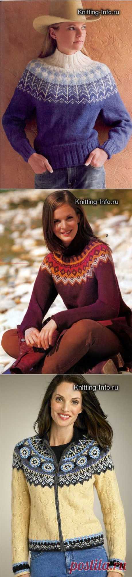 Knitting-Info.Forum -&gt; Круглая кокетка в жаккарде