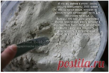 Рецепт пластичной массы папье-маше от Татьяны Бушмановой