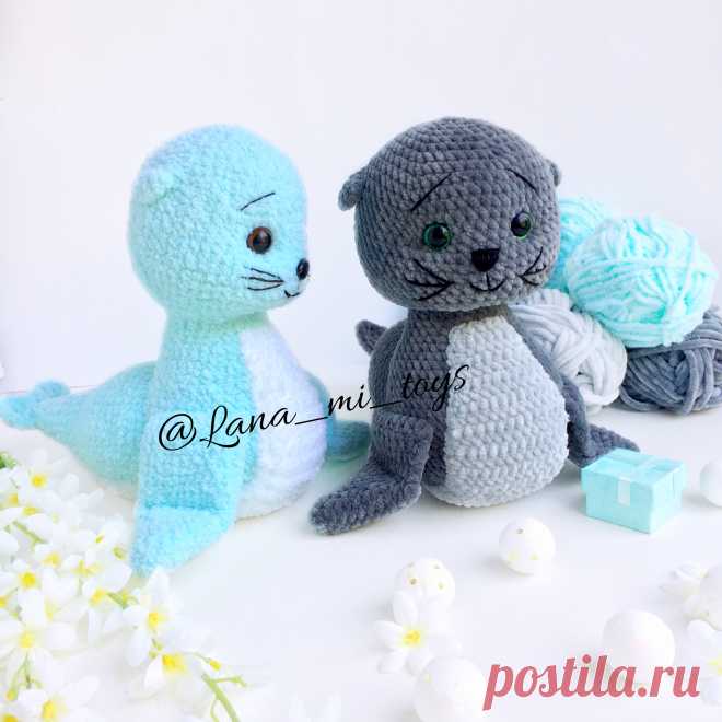 PDF Морской котик крючком. FREE crochet pattern; Аmigurumi animal patterns. Амигуруми схемы и описания на русском. Вязаные игрушки и поделки своими руками #amimore - плюшевый тюлень, морской котик из плюшевой пряжи.