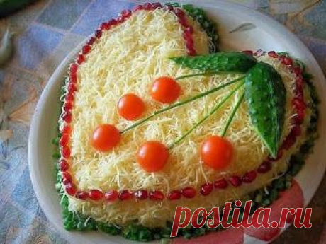 Салат &quot;Вишенка на снегу&quot;.