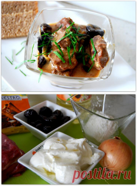 Мясной гуляш с черносливом и корицей