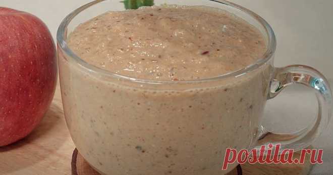 Приготовьте очень вкусный диетический напиток - овсяно-яблочный смузи без сахара | Вкусно мне!... Очень полезно и очень вкусно.