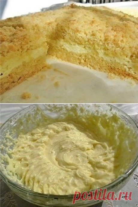 ПЕСОЧНЫЙ ТЕРТЫЙ  ТОРТИК С НАЧИНКОЙ ТВОРОГА