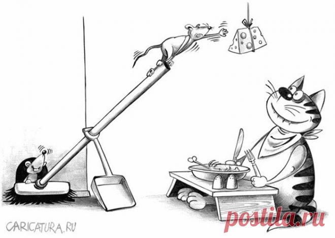 Забавные работы российского карикатуриста Сергея Корсуна (52 рисунка)