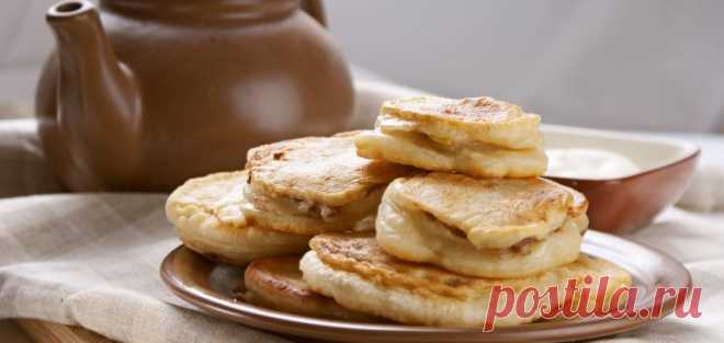 "Бабушкины оладушки" с мясом и чесноком
