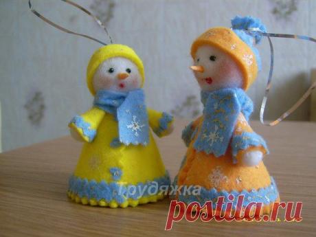 Снеговички из салфеток. Обсуждение на LiveInternet