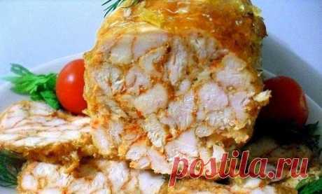 Лучшие кулинарные рецепты: Сногшибательный куриный рулет &quot;Мраморный&quot;