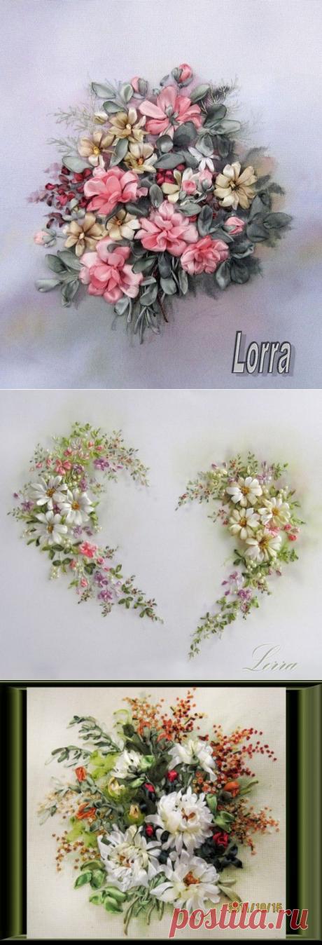 Потрясающая вышивка лентами от Lorra — Рукоделие