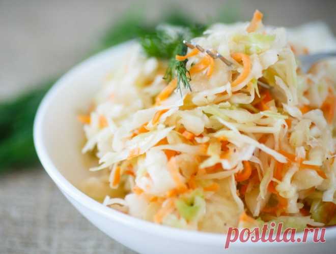 Салат «Капуста с морковью и уксусом» / Простые рецепты