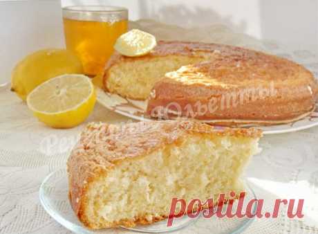 Лимонный бисквит с цедрой и пропиткой