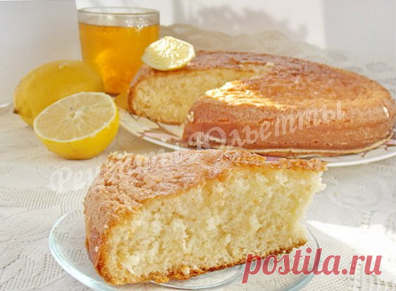 Лимонный бисквит с цедрой и пропиткой