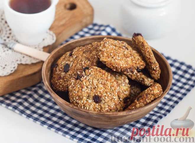 Рецепт: Овсяное печенье с бананом, без сахара на RussianFood.com