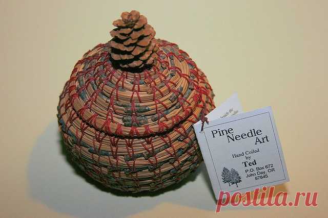 Корзины и вазы из сосновых иголок (подборка, Diy)