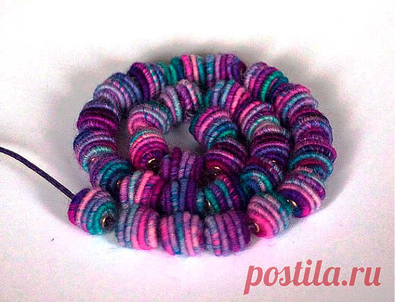 Small Handmade Fabric Textile Beads for от jimenastreasures