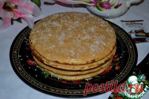 Кокосовые блины с нежным кремом - кулинарный рецепт