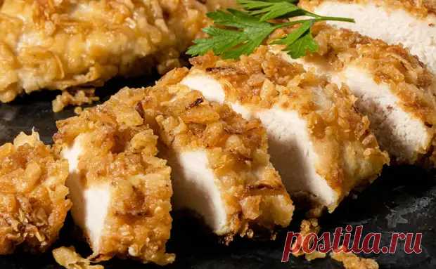 Куриная грудка в особой панировке. Наш кляр не из сухарей, а из лука - Steak Lovers - Медиаплатформа МирТесен