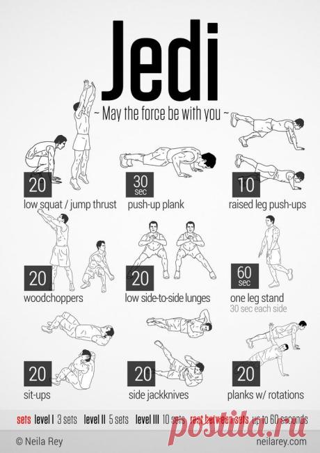 Джедай )))
Дёшево и эффективно! Класс! 100 no-equipment workouts
