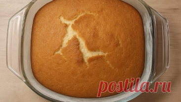 Сочный манник на кефире с молоком