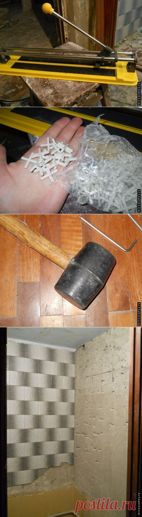 Самостоятельная укладка плитки в ванной