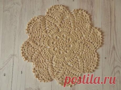 Часть 2 | Салфетка крючком из журнала моей бабушки | Учимся читать схемы